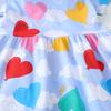 Summer Girls' Dress Colorful Heart Print Cute Princess Dress Style Children's Dress