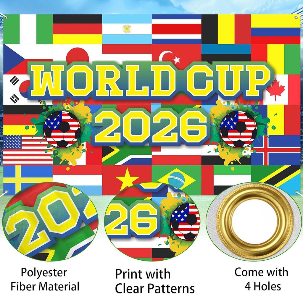 2026 World Cup Football Fan Flags and Decorations Cloth QZB2653