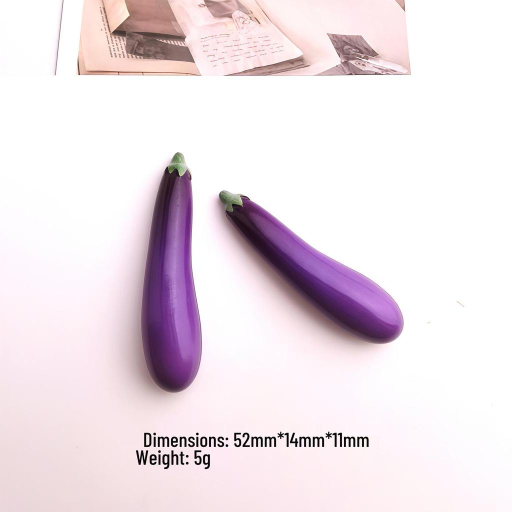 Miniature Vegetable Resin Accessories: Carrot & Pepper for DIY Hair Accessories, Keychains, and Ornaments