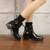 Comemore New Boots Women Short Boots Rain Shoes Non -Slip Galoshes Elastic Band Insulated Water Shoes Ankle Boots  Pvc Black