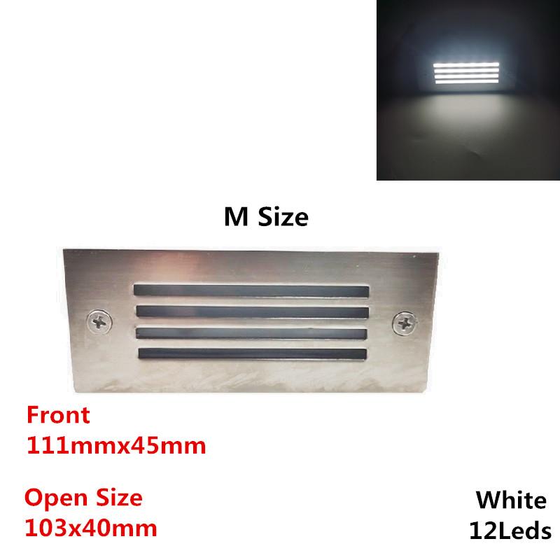 IP65 Underground light 12 LED 15 LED Stair Light Step Light Ressed buried lamp indoor outdoor Staircase Step lights 85-265V