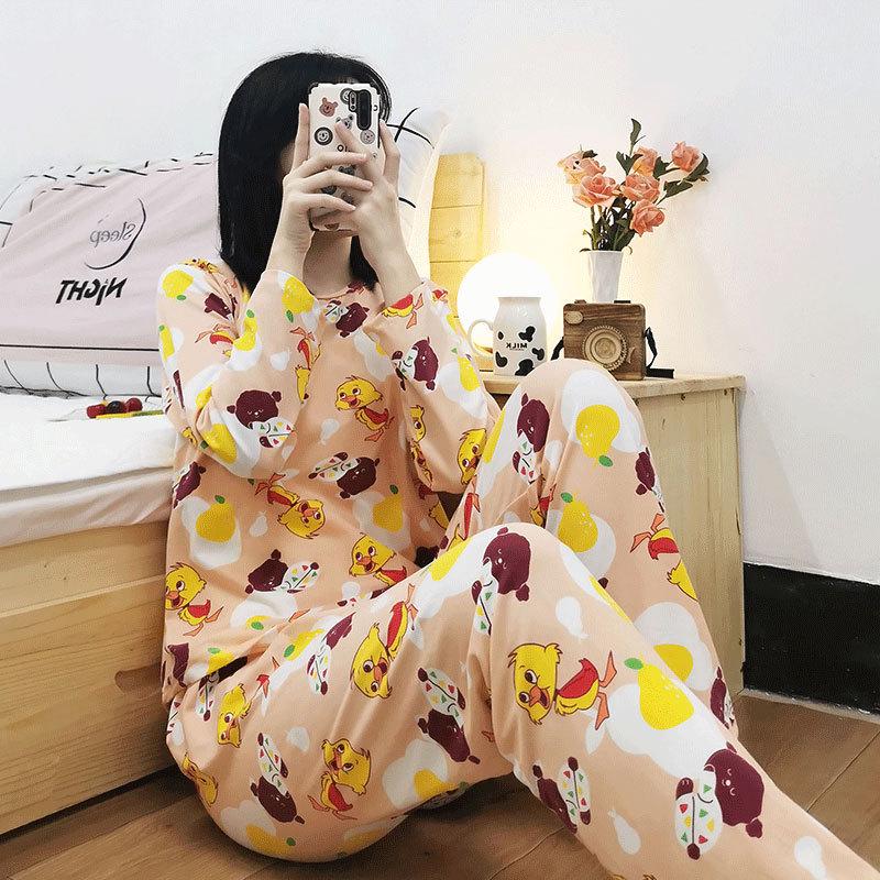 Women's Autumn/Winter Pajama Set: Cute, Girlish Long-Sleeve, Loose, Casual Homewear
