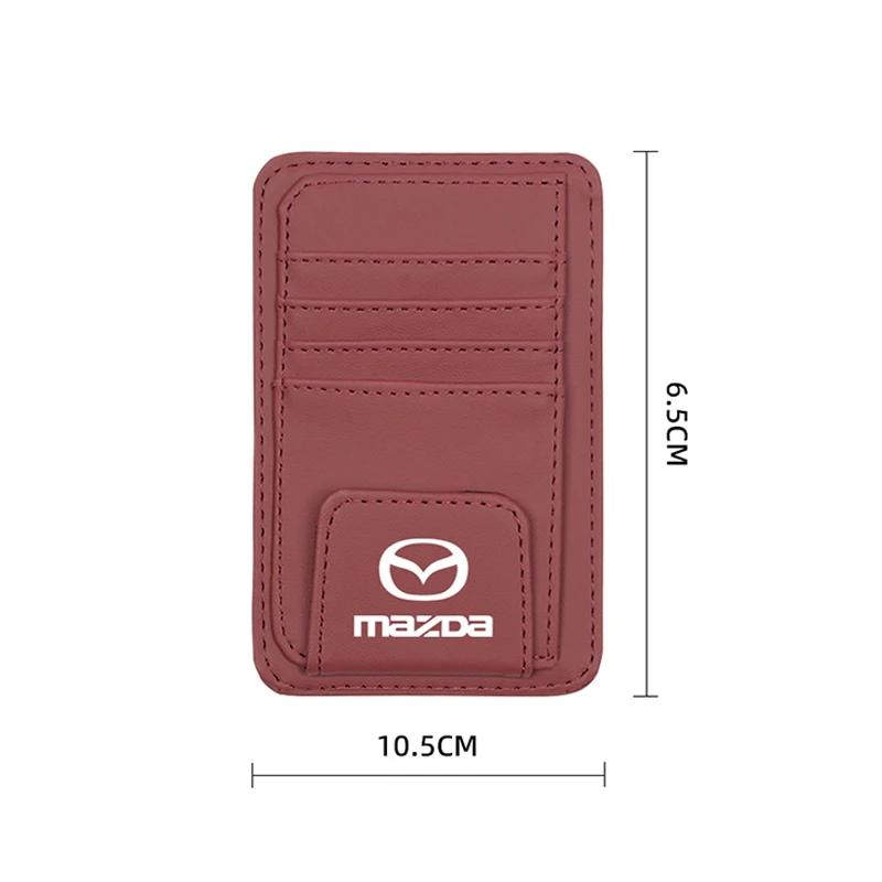 2025 Heiße PU-Leder Auto Sonnenblenden Organizer Box Brillenclip Kartenhalter Für Mazda 2 3 6 5 Atenza CX30 CX90 CX60 CX50 MX30 CX3 C