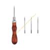 Essential Handle Awl Repair Tool Stitchers Sewing Awl Set with Four Tip 55KF