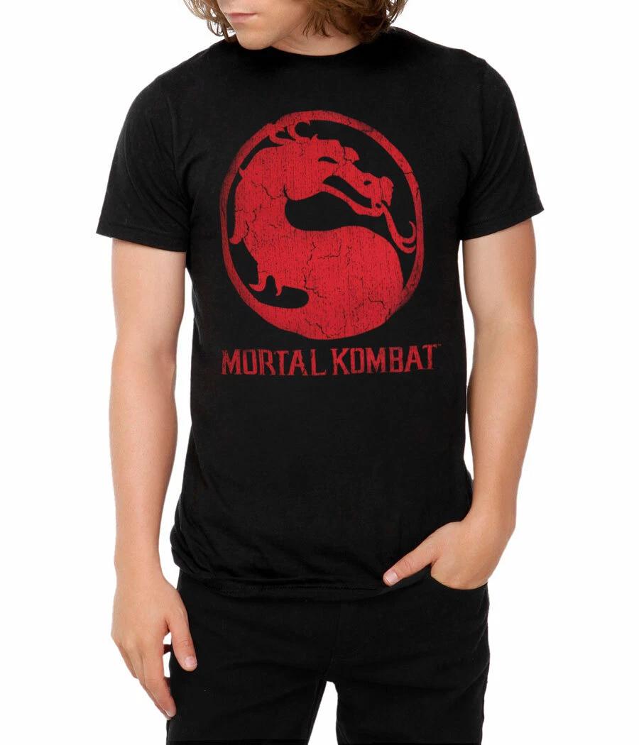 Mortal Kombat Classic Logo Distressed T-Shirt XXL