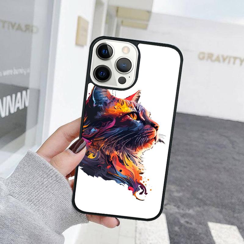 Creative Cute Pet Cat Animal Phone Case For iPhone 17 Air 15 16 Cover  11 13 14 Pro Max 12 Plus Max Fundas
