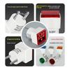 LED Digital AC Voltmeter Indicator High Precision EU Plug 50-500V Voltage Tester for Home Circuit Inspection