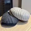 Koreanische Version Retro Leder Schirm Schafwolle Schiebermütze Damen Herbst und Winter Neue Mode Vielseitige Malermütze Schiebermütze