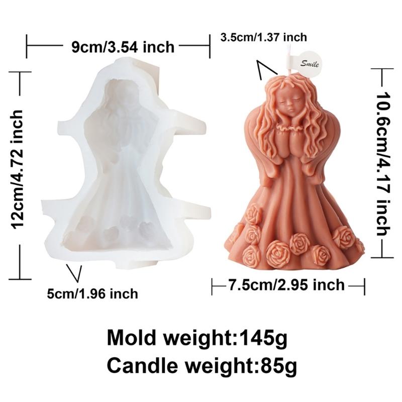 Handmade Girls Candle Ornaments Unique Gifts Making Resin Mould Girls Shaped Aromatherapy Candle Silicone Mold