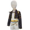 Kids Girls POP Singer Rumi Printing Party Cosplay Costume Children Super Star Stage Show Top Shorts Jacket Set Dress Up Halloween Outfit