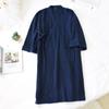 Unisex Cotton Gauze Nightgown: Lightweight, Large Size Robe for Men and Women – Soft, Breathable Pajamas or Bathrobe.