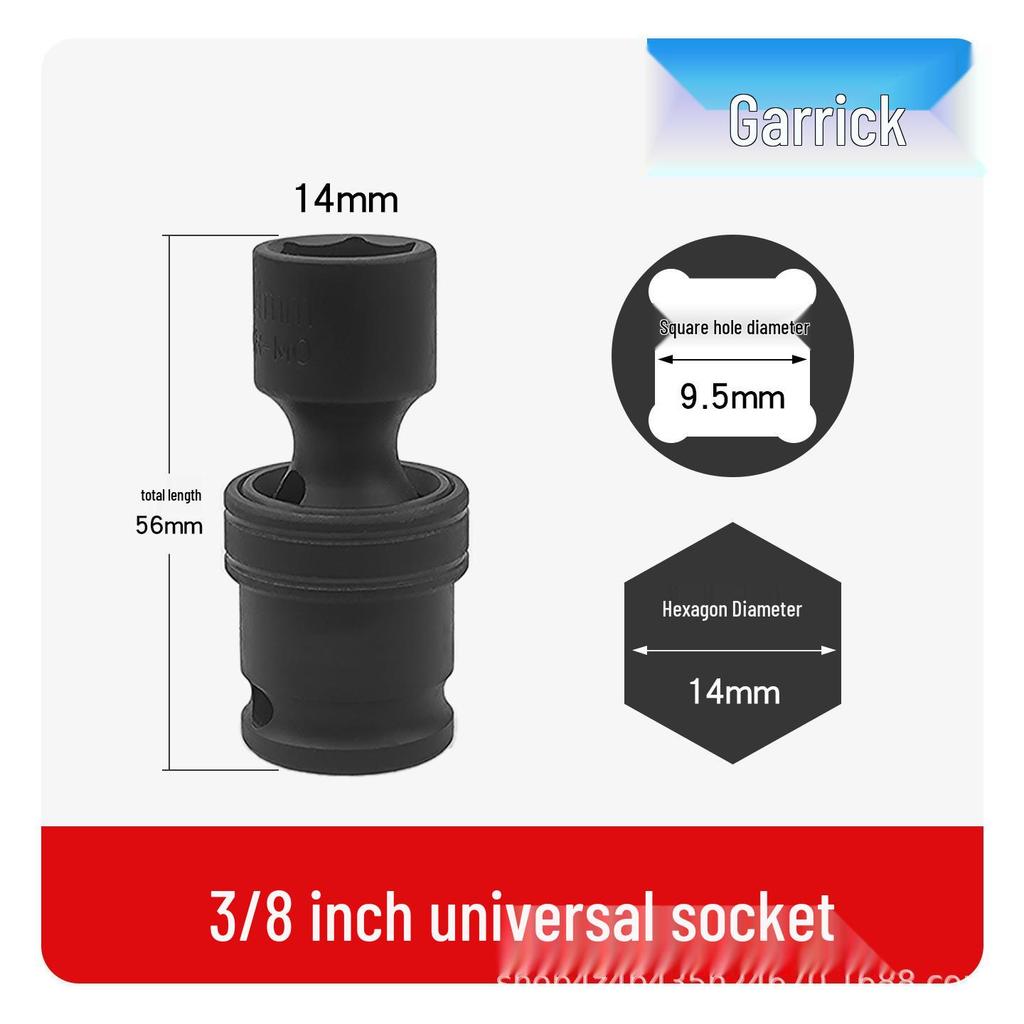 Chave de Soquete de Potência Média Fly 3/8" com Junta Universal Móvel de 360°