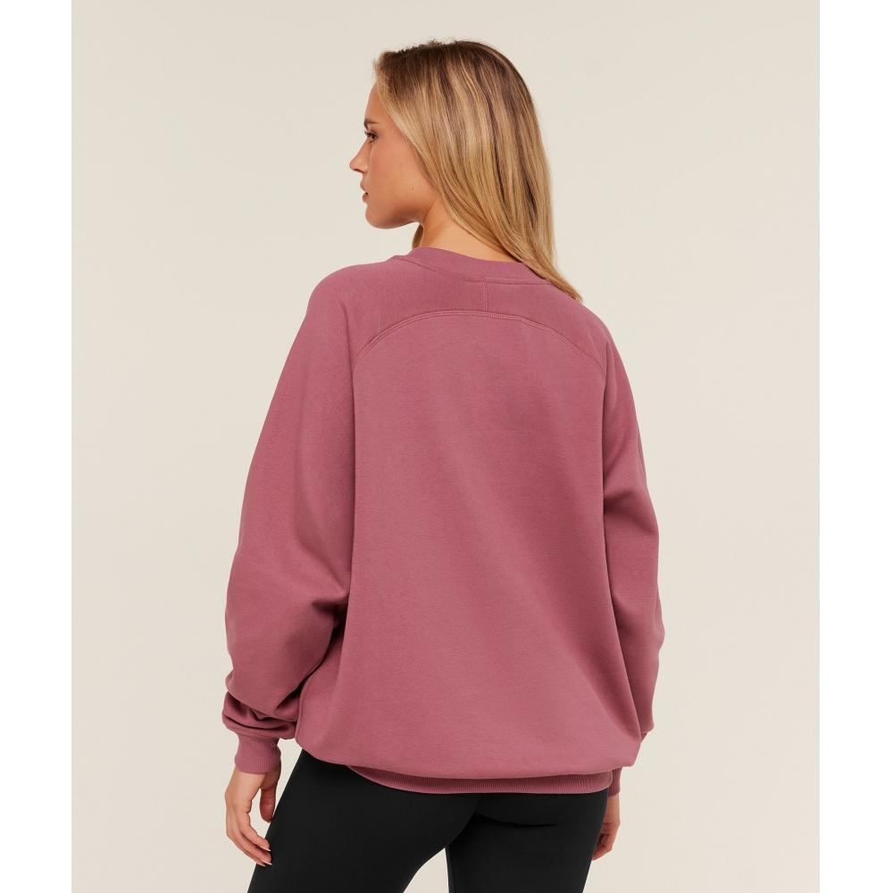 Gymshark Hanorac supradimensionat din fleece pentru antrenament Roz Reset B5a9r Kc2j