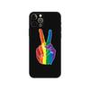 Rainbow Art DIY Phone Case for Iphone 5 5s 2020se 6 6s 7 8 Plus X 10 XR XS 11 12 13 Mini Pro MAX Black Tpu Back Cover