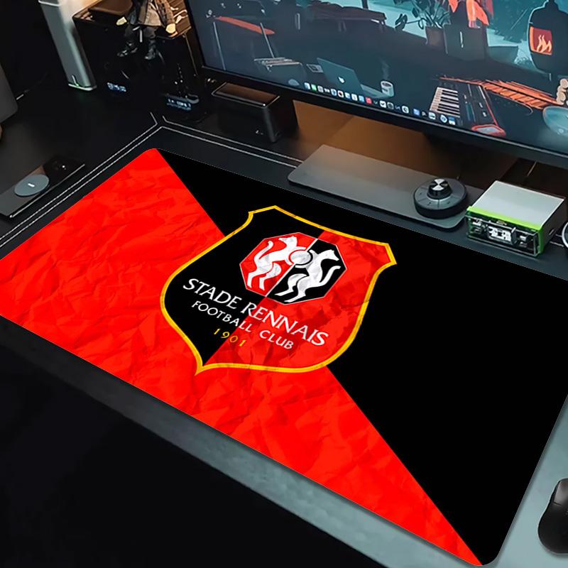 Stade Rennes FC Color Mouse Pad Large Gaming Table Cushion Non-slip Laptop Tablet Big Mousepad XXL Mat Mini PC Playmat With Lock edge