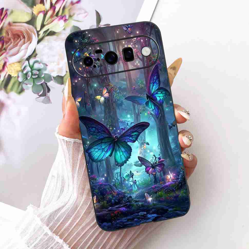 For Google Pixel 10 5G GK2MP Case Silicone TPU Black Cover For Google Pixel10 GLBW0 GL066 Retro Animal Cartoons Phone Cases Capa