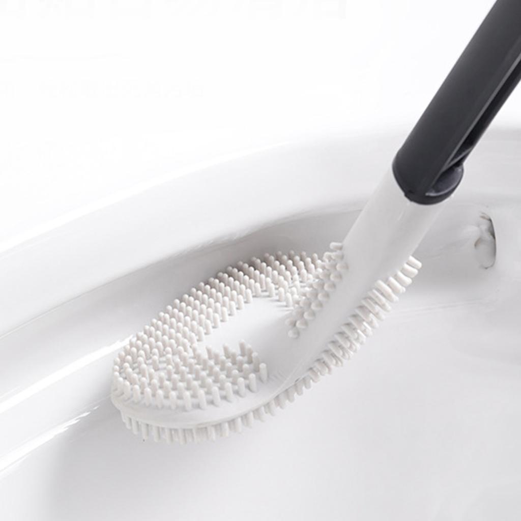 Silicone Golf Toilet Brush Flexible Bendable Dual Sided Soft Deep Cleaning Toilet for Bathroom