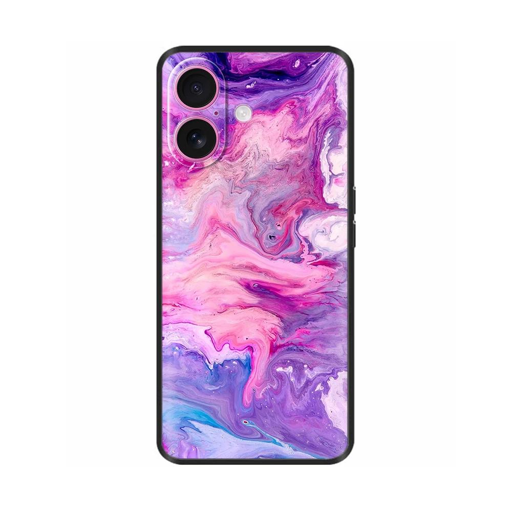 For iPhone 16 Case 16 Pro Silicon TPU Black Frosted Phone Cover For Apple iPhone 16 Pro Max Coque Bumper Shell for iPhone16 Plus