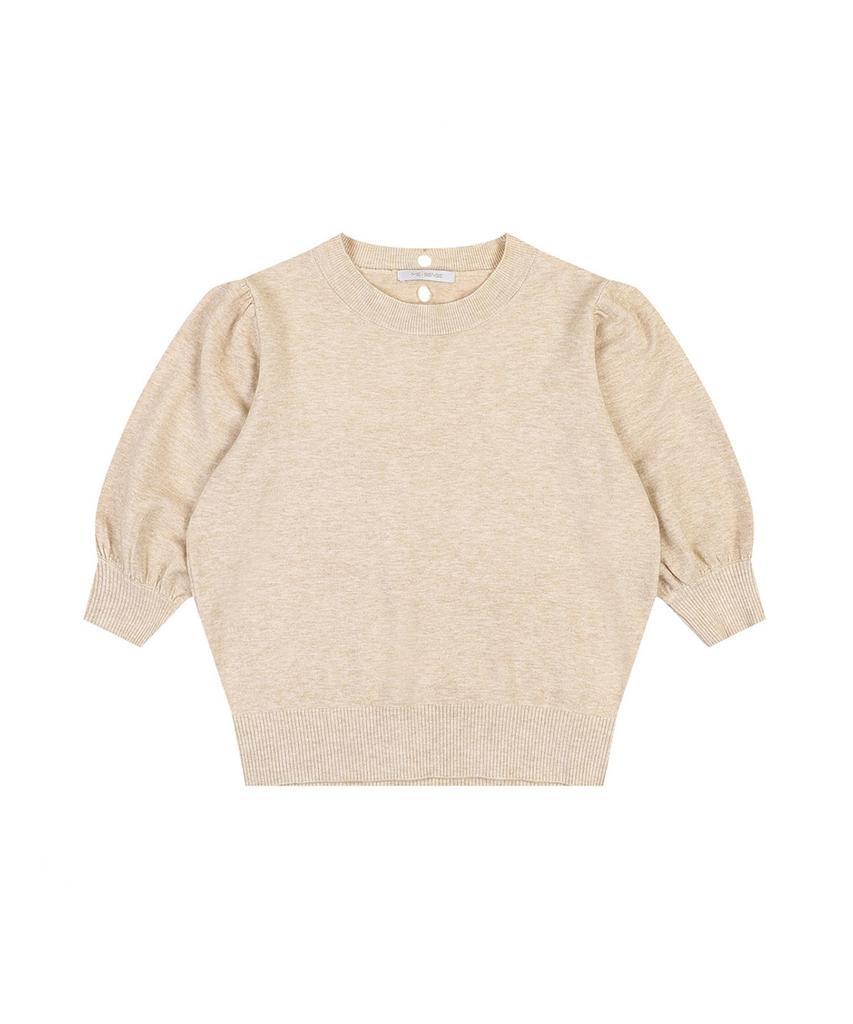 MESENSE Puff Sleeve Short Sleeve Knit_Mb49Kns310Z
