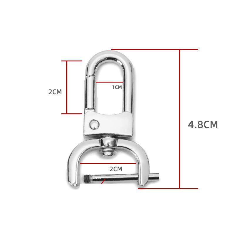 

2pcs Metal Detachable Snap Hook Trigger Clips Buckles For Leather Strap/ Belt Keychain Webbing Pet Leash Hooks