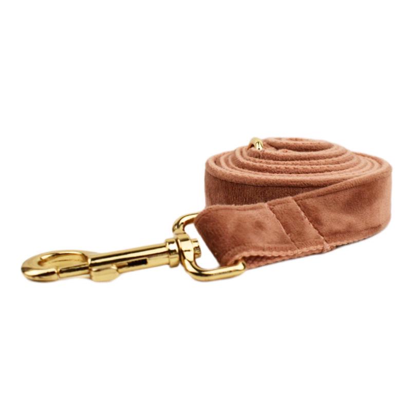 Velvet Bowknot Pet Collar & Leash Set for Dogs XS