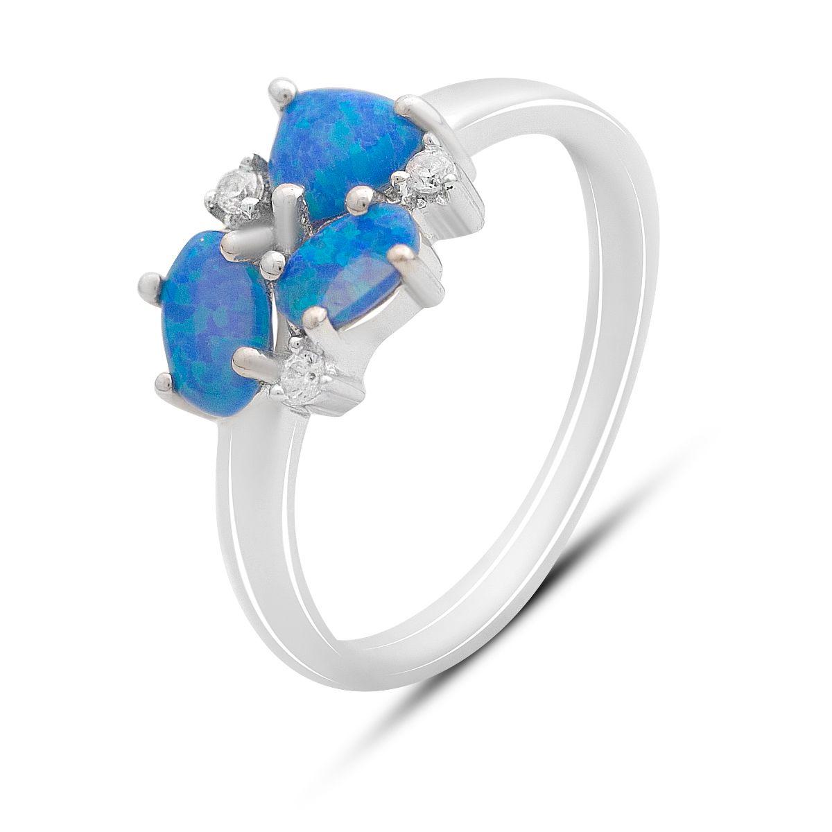 

Серебряное кольцо с опалом 0.615ct, фианитами, вес изделия 2,17 гр (2170525) 17