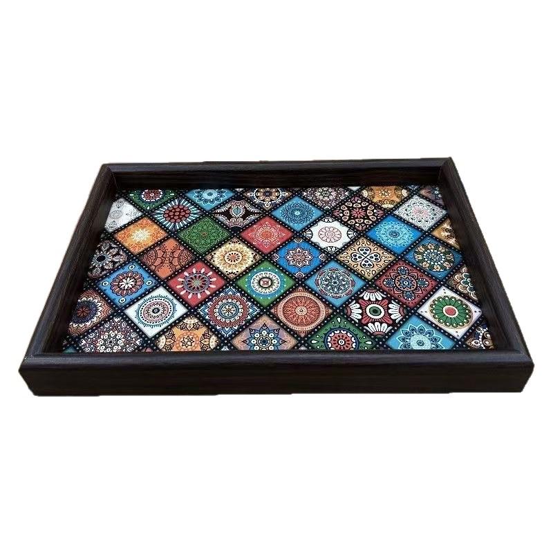 Luxury Woven Leather Rectangular Tray - Decorative Fruit, Jewelry & Entryway Storage