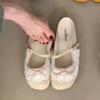Hot Selling 2025 New Summer Fashion Lace Mules Women Slippers Casual Dress French style Singbacks Slides Ladies Slip On Shoes