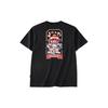 Anta Solid Color Cartoon Pattern Printed Round Neck Pullover Short Sleeve T-Shirt Unisex Tops Black 172238103R-3