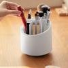 Rotating Makeup Brush Storage Box Portable Multifunction Dust Proof Desktop Organizer Lipstick Shadow Cosmetic Holder