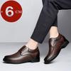 Gentleman 6cm Invisible Height Increasing Leather Shoes Men Business Casual Formal Dress Elevator Shoes for Wedding Office Party