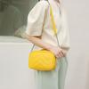 First layer cowhide small square bag women's bag new trendy fashion embroidered thread single shoulder messenger bag chain small bag