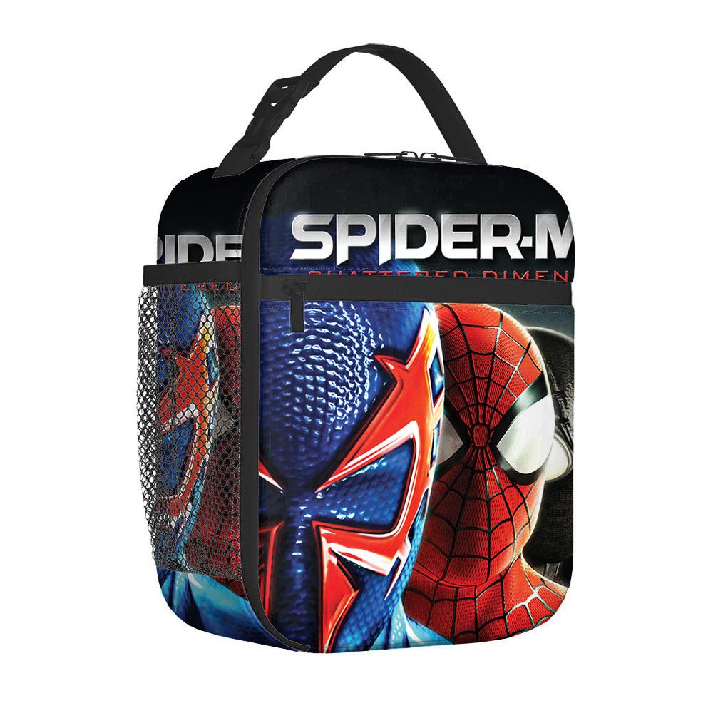 Spider-Man Cartoon Anime Lunch Bento Bag Children'S Fully Printed 3D Digital Insulation Bag Portable Outdoor Picnic Bag