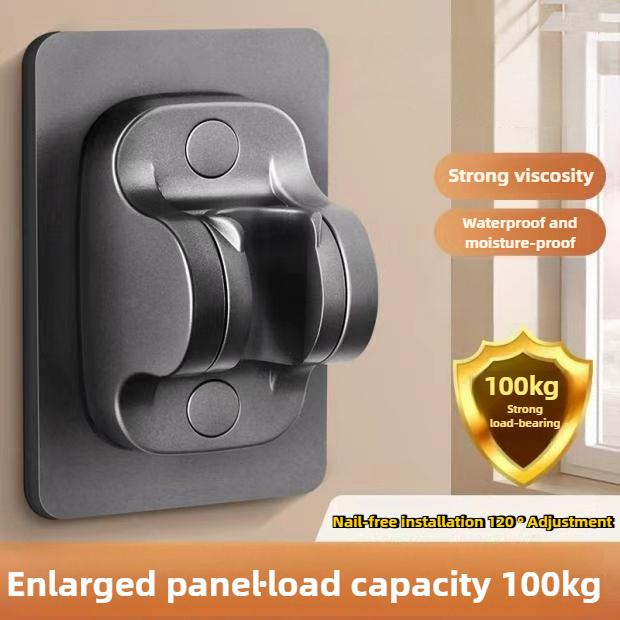 Wall Mount Strong Adhesive Shower Head Holder ABS Waterproof Adjustable Bathroom Shower Bracket Easy Installation Base