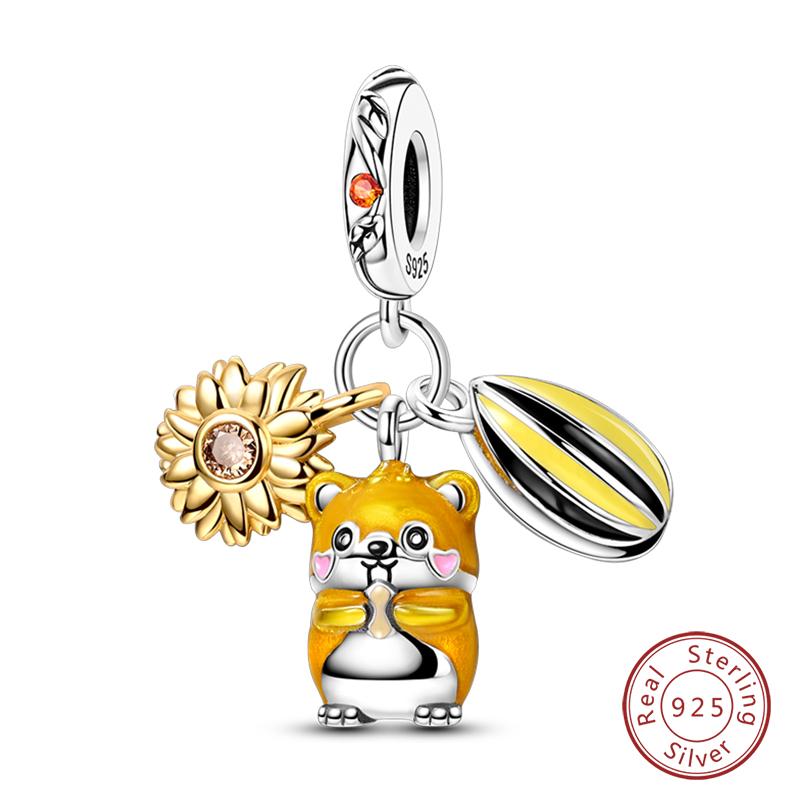 100% Copper Luggage Earth Camera Golf Rugby Helmet Charms Pendants Fit Qikaola Original Bracelets Diy Jewelry