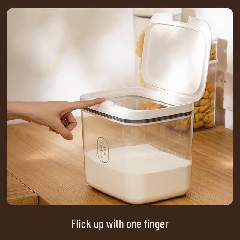 Kitchen Flour Storage Container with Desiccant Box