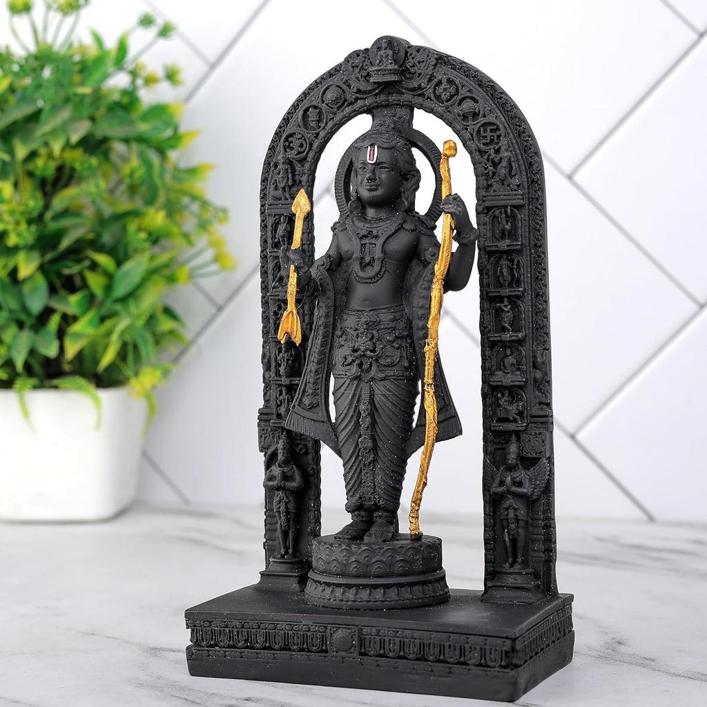 Ram Lalla Ayodhya Idol Statue Schauobjekt Murti für Heimdeko Dekoration Geschenk Geschenkartikel Auto Armaturenbrett Zubehör