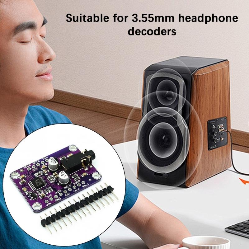 UDA1334A Digital Auditory Decoding Module I2S Auditory Stereo Decoding Board 3-5V