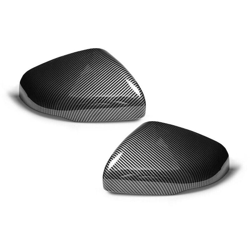 For Kia Sorento   Car Rearview Side Mirror Cover Wing Cap Exterior Door Rear View Case Trim Sticker Carbon Fiber Silver