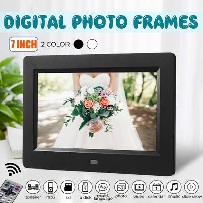 Digital Photo Frame 7 Inch HD TFT-LCD 1024x600 Digital Photo Frame Alarm Clock MP3 MP4 Movie Player