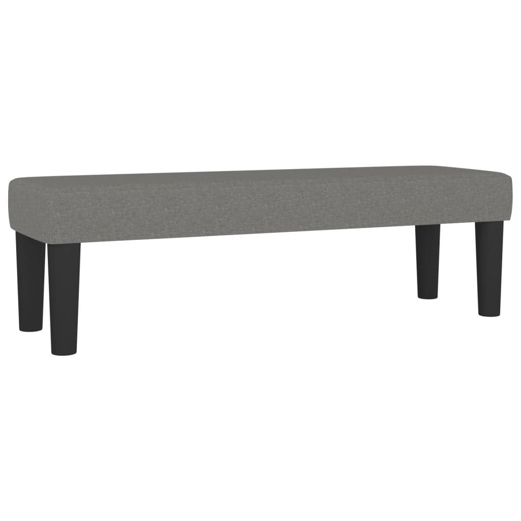 Box Spring Bed with Mattress Dark Gray 140x190 cm Fabric