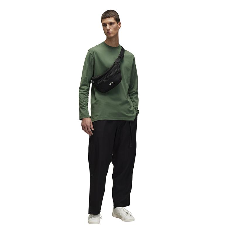 Y-3 Long Sleeve Tee Unisex Tops Olive-Green JM7829
