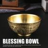 3.3-Inch Diameter Copper Decorative Bowl Gold Blessing Bowl Incense Temple Bowl  For Office Decor