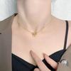 Bow Titanium Steel Necklace Women'S Niche Design Accessories Simple Versatile Light Luxury Premium Clavicle Chain