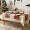 2026 1PC Red Tablecloth Plaid Table Runner Placemat Heat Insulation Mat Christmas Fabric High Temperature Resistant Home Coaster Decoration