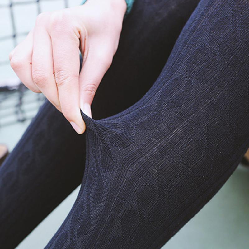 Women's Knit Cotton Stockings Female Thigh High Over The Knee Socks Long Cotton Stockings For Girls Warm Knee Socks