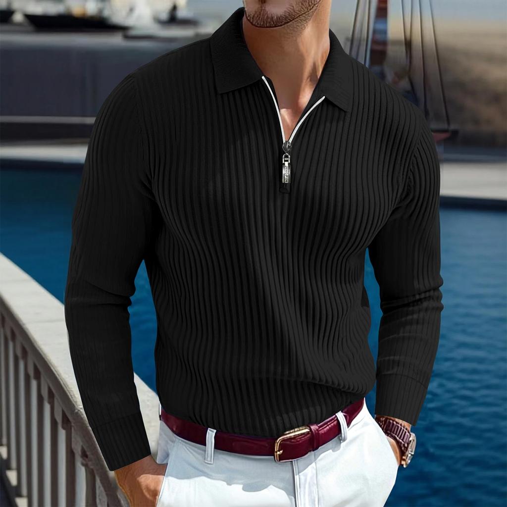Men's Solid Color Long Sleeve Tops Men's Casual Fashion Long Sleeve Tops