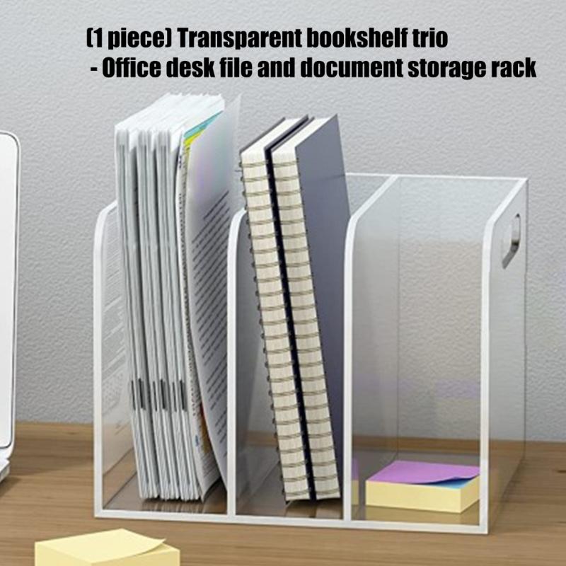 Sturdy MultiPurpose Shelf Book Rack for Magazines Folders Compartment And Office Essential Keep Desk Well Organized