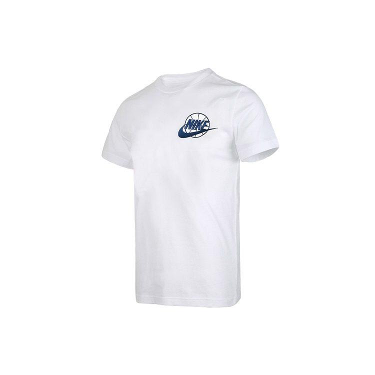 Nike T Shirts Men's White Crew Neck Moderate Straight Fit CV1084-100