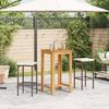 VidaXL Ensemble de bar de jardin 3 pcs marron bois massif acacia rotin, table et chaises de bar d'extérieur, ensemble de 3295266